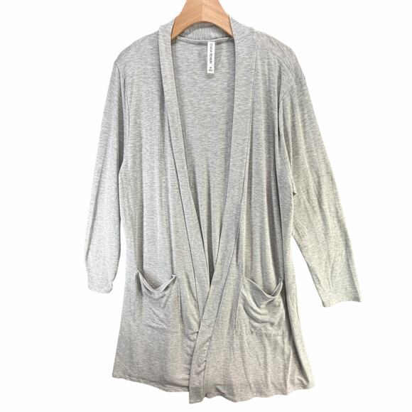 Zenana Premium Venice Cardigan Womens 2X Gray Open Front Slouchy Cozy Comfort - Picture 1 of 13